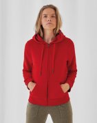 Dames Hoodie met rits B&C QUEEN WW03Q